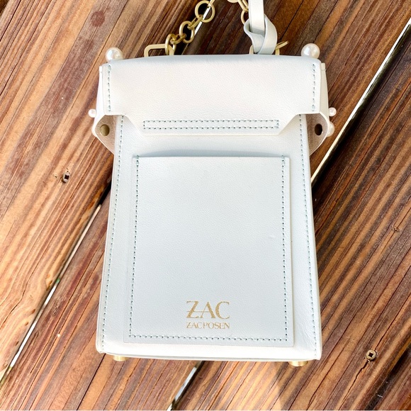 ZAC Zac Posen Amelia Embellished Leather Phone Crossbody Bag EUC - Picture 12 of 17